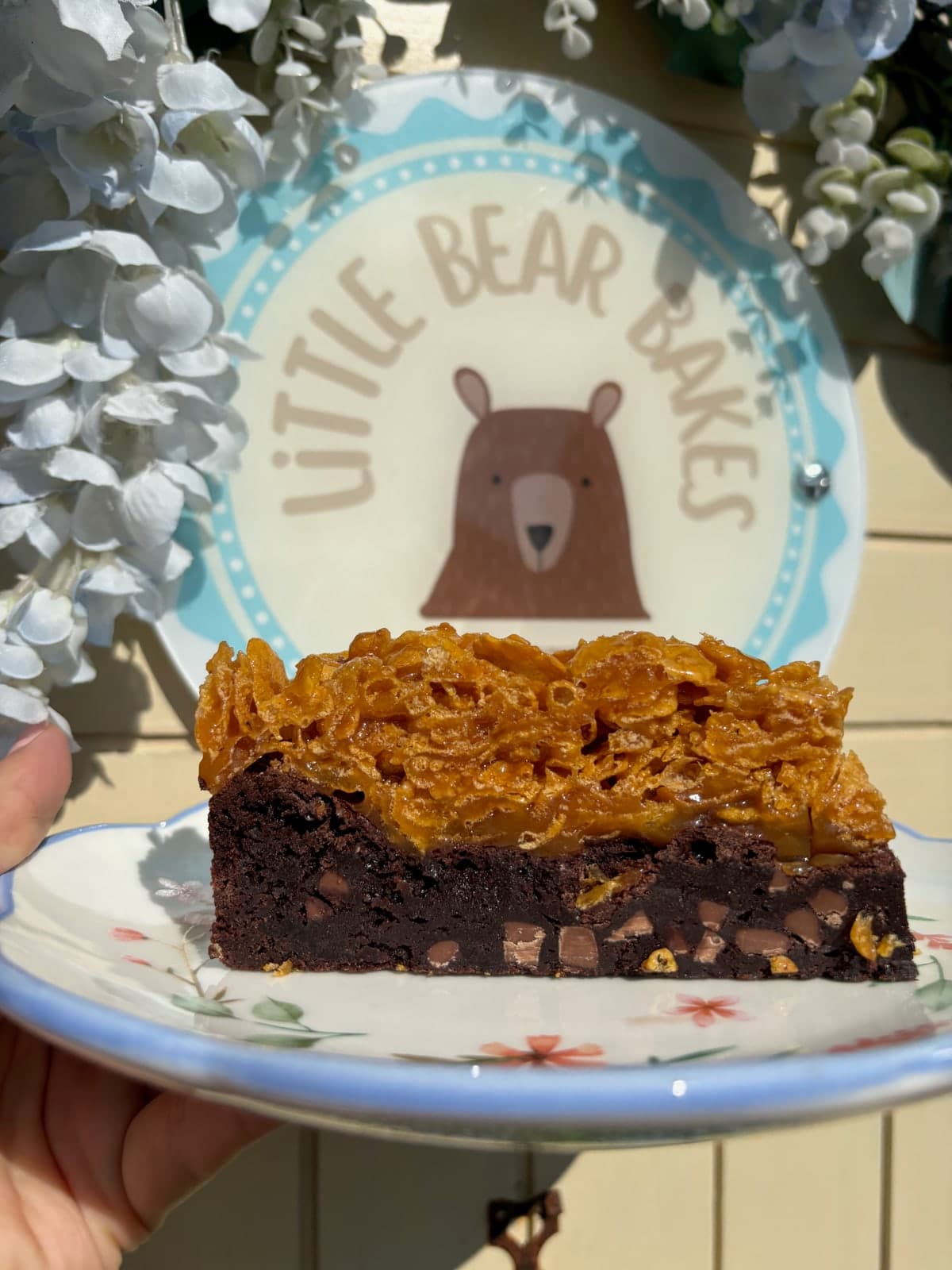 Corn Flake Brownie photographed at Little Bear Bakes